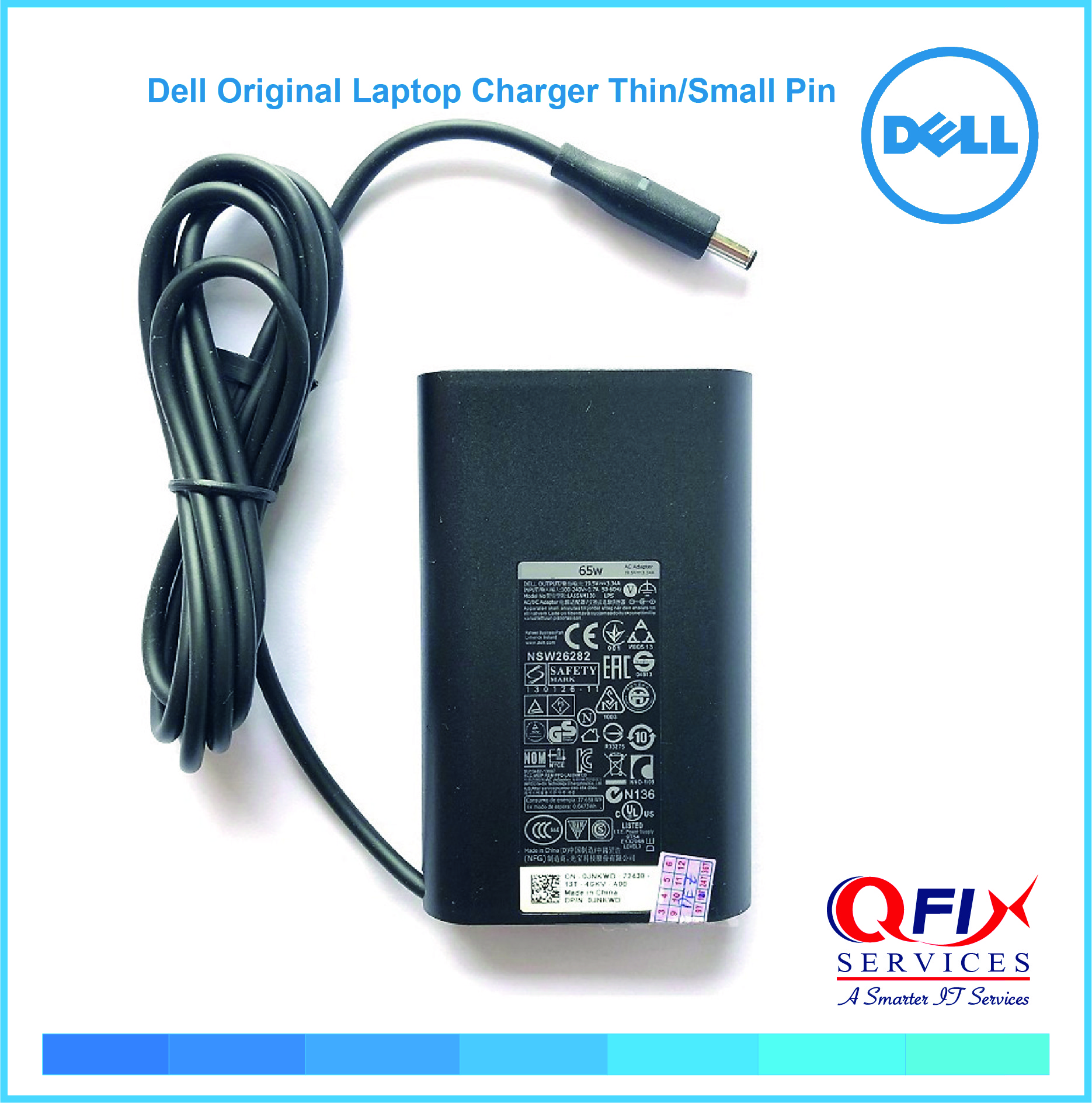 Dell Laptop Charger/ Adapter   65w Slim AC Adapter Original  -LA65NM130 - Best Computer Repair Services